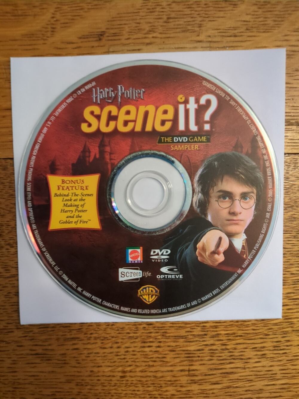 Harry Potter Scene It? The DVD Game Sampler Disc only